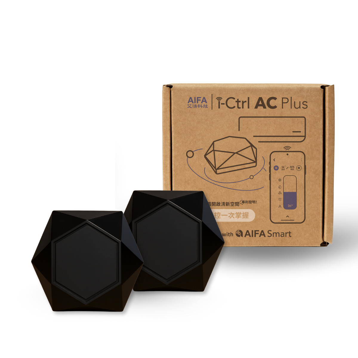 i-Ctrl AC Plus 冷氣智能控制器 雙入組合 ictrlproplus ictrlacplus AIFA艾法科技 AIFA Smart 台灣原生智慧家庭品牌 推薦 智慧遙控器 冷氣智能控制器 智慧防霉 手機開冷氣